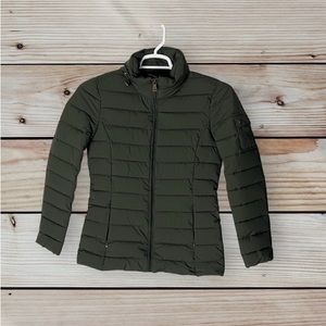 NWT Lauren Ralph Lauren Women's XS Hooded Packable Down Stretch Puffer Coat